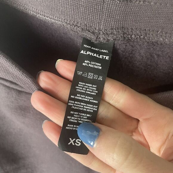 Alphalete M Alphalete Brown Purple Fleece Sweatpants Drawstring Joggers Size XS - Picture 3 of 7